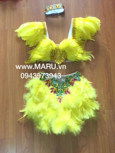 Set đồ Carnival lông vũ ngắn