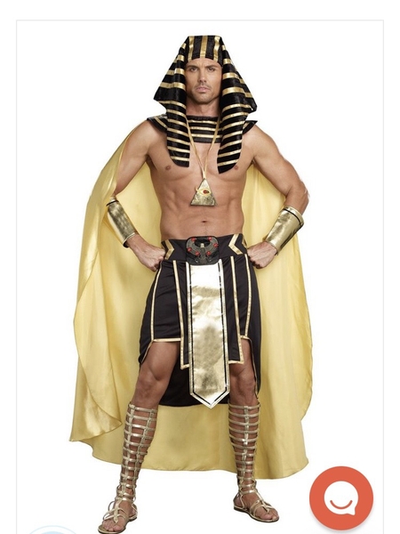 Trang phục vua Ai Cập màu đen vàng