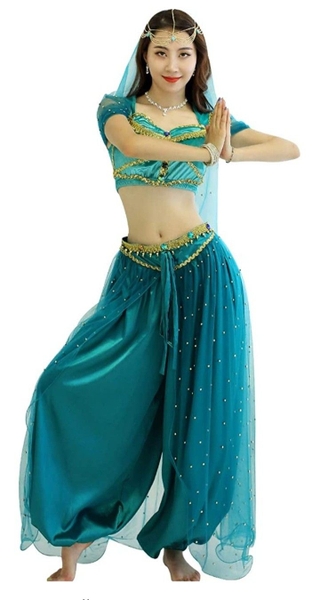 Bộ trang phục Ấn Độ xanh tinh tế
