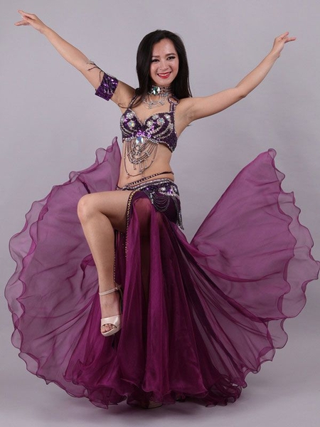 Váy belly dance tím