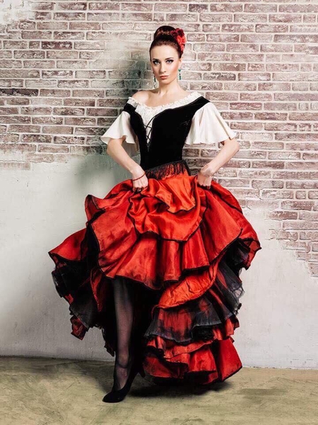 Váy Flamenco bồng