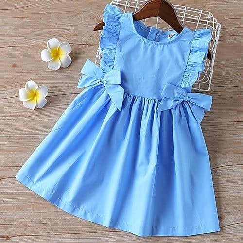 Váy tiểu thư màu xanh nơ
