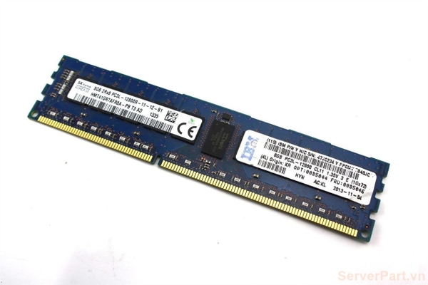 13420 Bộ nhớ Ram 8gb 2Rx8 PC3L-12800R bus 1600mhz IBM fru 00D5046 pn  47J0224 opt 00D5044 MT