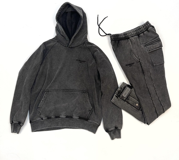 Dark Grey Wash Hoodie