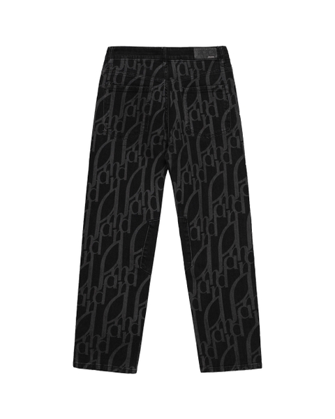 Laser Printed Monogram Jeans