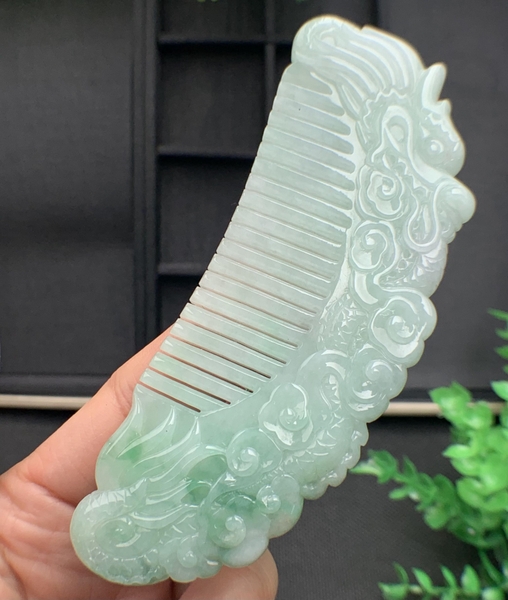 LƯỢC RỒNG ngọc phỉ thúy tự nhiên (Jadeite A) -NT573