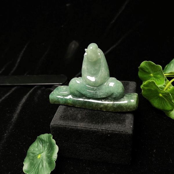 Tượng Ngộ Đạo Ngọc phỉ thúy tự nhiên (Jadeite A) -NT640