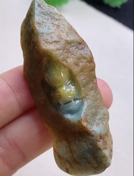 Mặt dây rồng ẩn nguyên thạch Ngọc phỉ thuý tự nhiên Jadeite loại A -NT1087