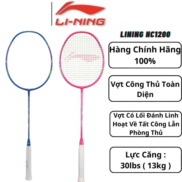 Vợt cầu lông lining HC 1200 màu Hồng Pink