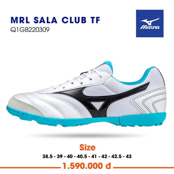 Giày bóng đá Mizuno Sala Club Q1GB220309 Trắng đen