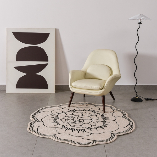 Thảm trải sàn Lagan tròn dệt trượt nước