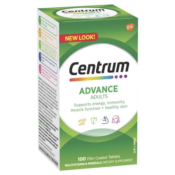 Vitamin Tổng Hợp Centrum Advance For Adults Cho Người Dưới 50 Tuổi