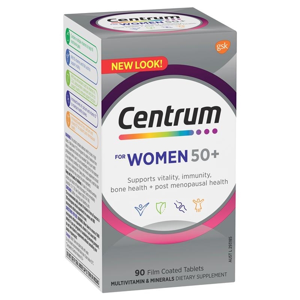 Vitamin Tổng Hợp Centrum Women 50+ Cho Phụ Nữ Trên 50 Tuổi, 90 viên