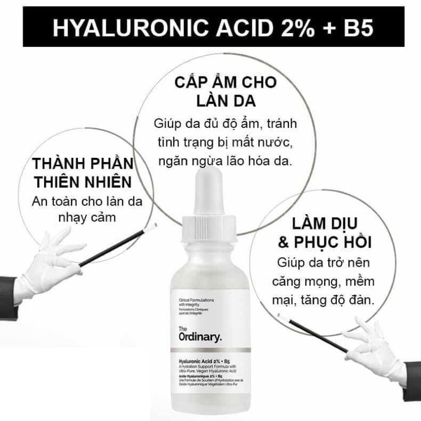 The Ordinary Hyaluronic Acid 2% + B5 (Tinh chất dưỡng ẩm phục hồi)