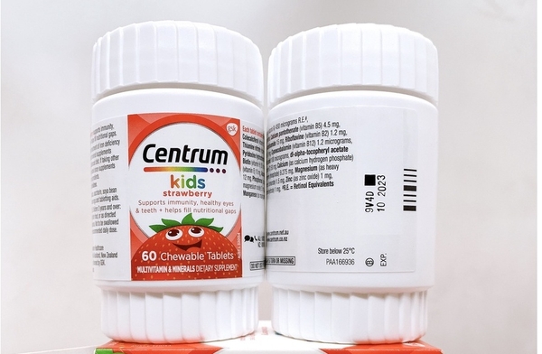 Vitamin tổng hợp cho trẻ em Centrum Kids Strawberry, 60 viên chính hãng