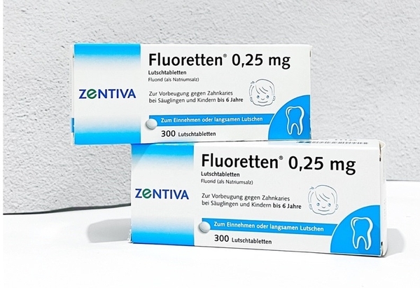 Viên Ngậm Chống Sâu Răng Zentiva Fluoretten 0.25mg của Đức, 300 viên