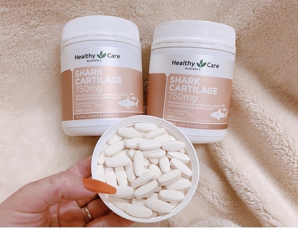 Sụn Vi Cá Mập Healthy Care Shark Cartilage 750 mg Bổ Xương Khớp, 200 viên​ hàng chính hãng Úc