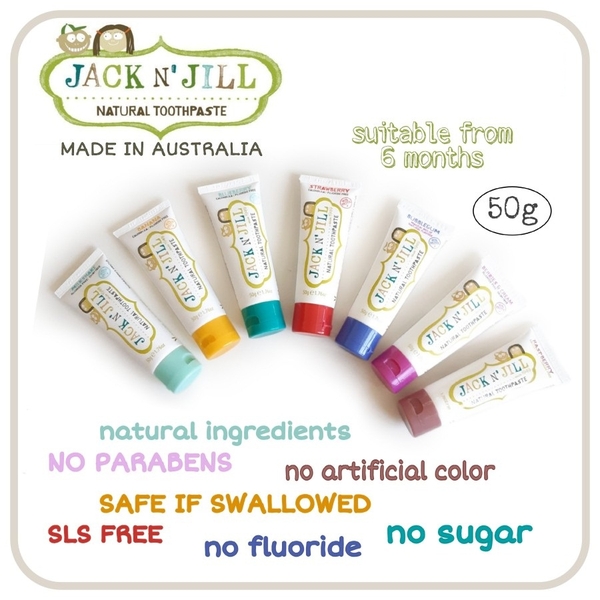 Thành phần của Jack N’ Jill Natural Toothpaste hoàn toàn từ thành phần hữu cơ (Organic) tự nhiên