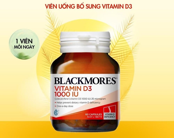 Blackmores Vitamin D3 1000IU hỗ trợ duy trì xương khỏe mạnh, hỗ trợ sự phát triển xương và khớp