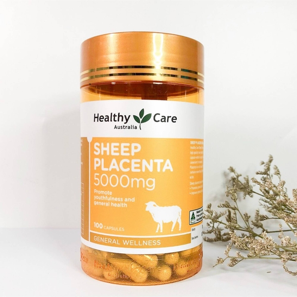 Nhau thai cừu Healthy Care Sheep Placenta 5000mg chính hãng Úc, 100 viên