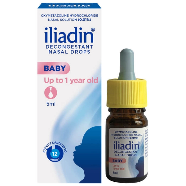 Nhỏ mũi Iliadin 0.01% Dành Cho Trẻ Sơ Sinh Và Trẻ Nhỏ 0-12 tháng tuổi
