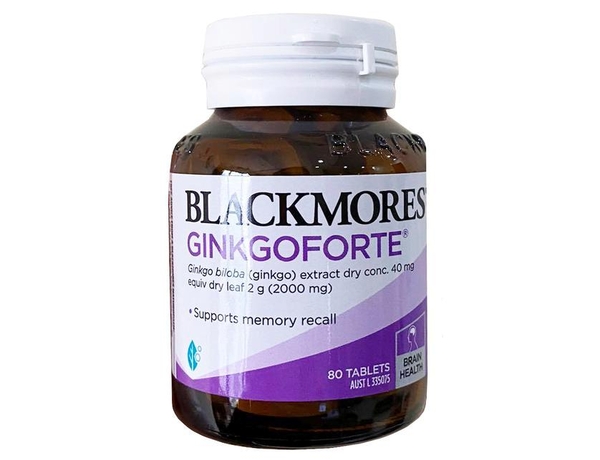 Viên uống bổ não, tăng cường trí nhớ  Ginkgoforte Blackmores úc 80 viên