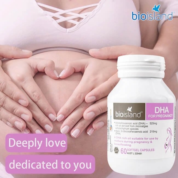 DHA  Bio island Úc bổ sung hàm lượng DHA  giúp bé thông minh ngày từ trong bụng mẹ.