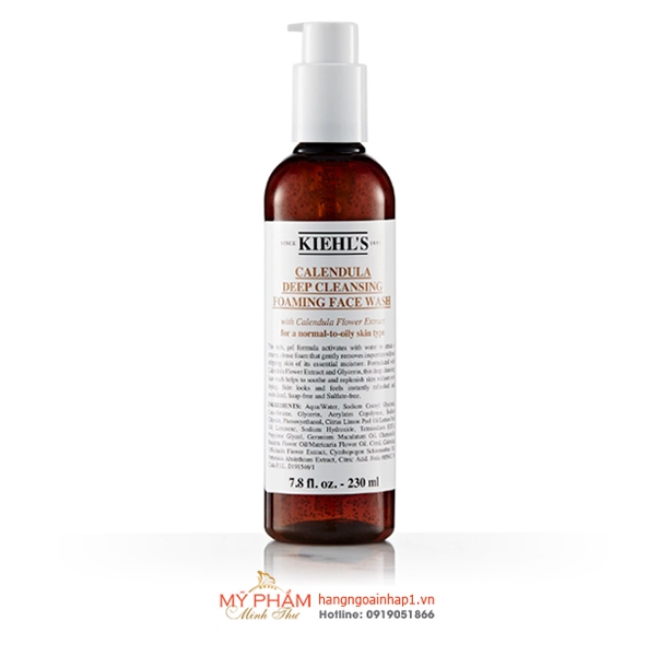 Sữa rửa mặt hoa cúc Kiehl’s Calendula Deep Cleansing Foaming Face Wash
