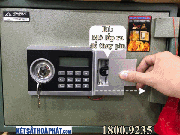 Cách mở két sắt điện tử Hoà Phát chính hãng khi quên mật khẩu