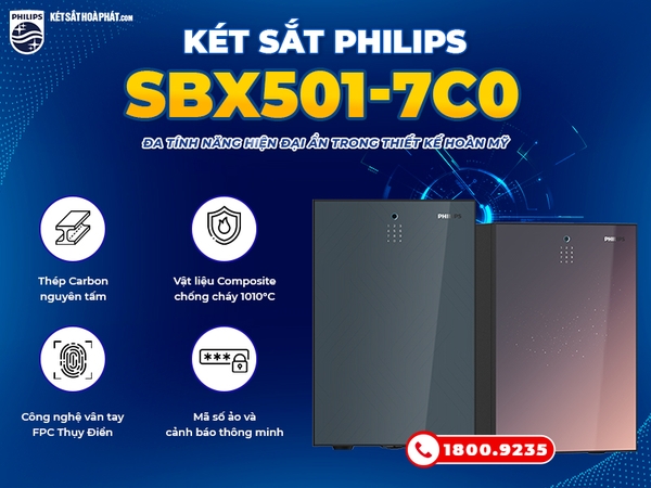 Két sắt thông minh Philips SBX501-7C0 đa tính năng hiện đại ẩn trong thiết kế hoàn mỹ