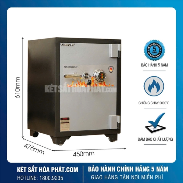 Két Sắt chống cháy Century CF90 Khoá Cơ