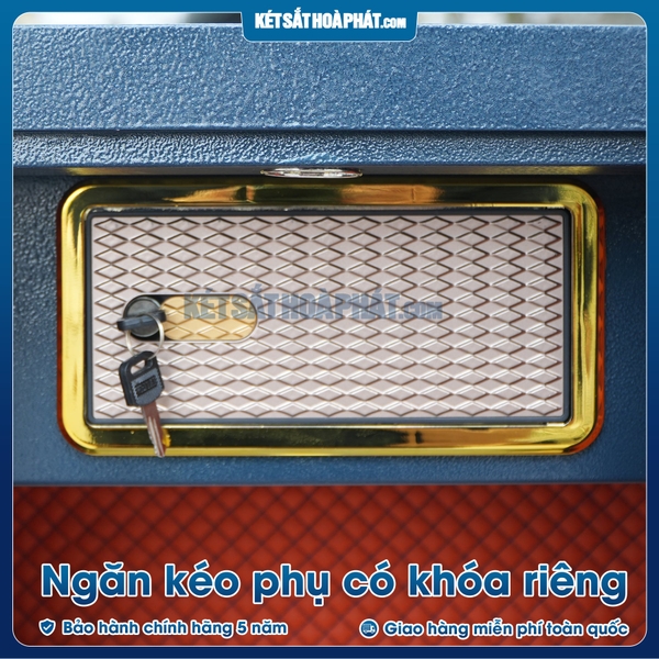 Ngăn kéo phụ có khóa riêng biệt