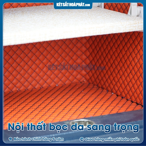 Nội thất két sắt SC40DM bọc da cao cấp có ngăn kéo khóa riêng