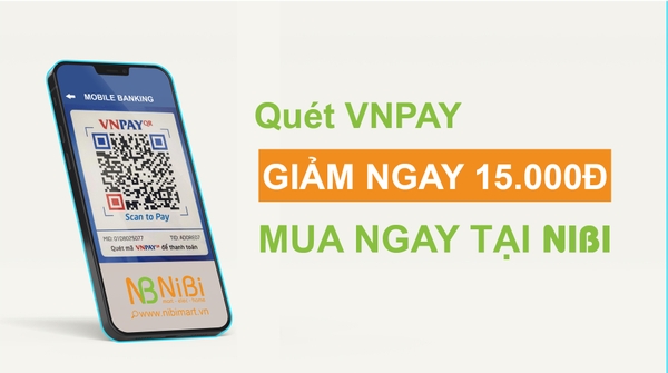 Thanh toán qua VNPAY ngay hôm nay, nhập mã ưu đãi để được giảm đến 15K tại NiBi