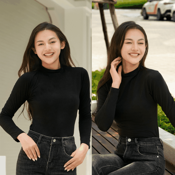 Áo giữ nhiệt nữ cổ cao