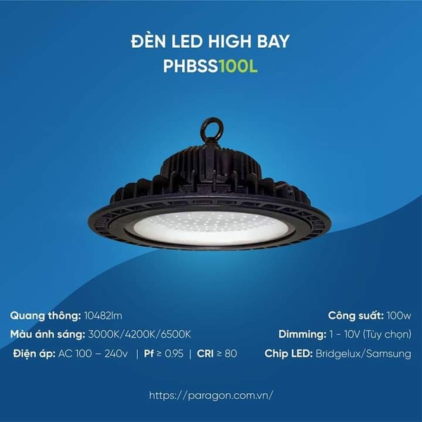Đèn LED HighBay 100W PHBSS100L