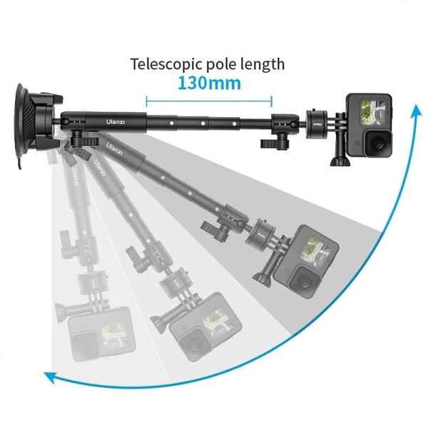 Ulanzi ZJ01 Go Quick II Magnetic Suction Cup Mount cho Action Camera và điện thoại Smartphone