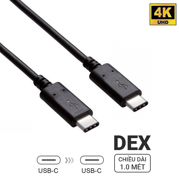 Cáp chuyển đổi Type C to Type C siêu xịn hỗ trợ DEX dài 1.0M - Xuất hình ảnh 4K 60hz HL129