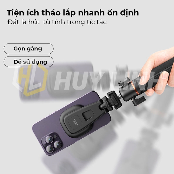 Giá đỡ điện thoại ba chân từ tính VRIG MG 03 - Tương thích với mọi điện thoại