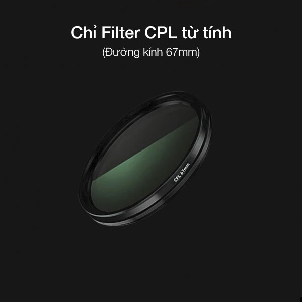 Bộ kit ốp case + Filter và Mount 67mm từ tính hỗ trợ chụp ảnh cho iPhone 15 Pro Promax (6 In 1)