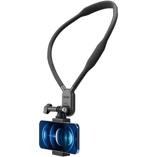 Telesin TE-HNB-003 - Vòng đeo cổ silicone gắn action camera và điện thoại thông minh, tháo lắp nhanh chính hãng