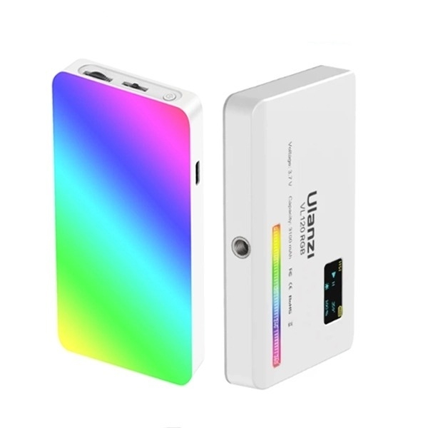 Ulanzi VL120 RGB trắng Đèn Led mini 20 hiệu ứng ánh sáng kèm Silicon Smooth mềm tản sáng
