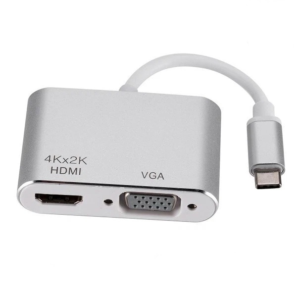 Cáp chuyển đổi USB Type C ra HDMI và VGA hỗ trợ 4K HL247