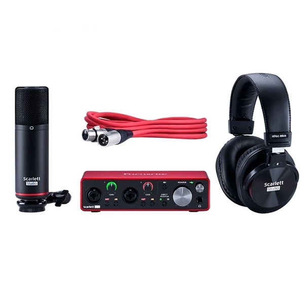 Kit full Combo ghi thu âm chuyên nghiệp USB Focusrite Scarlett Solo Studio (Gen3)