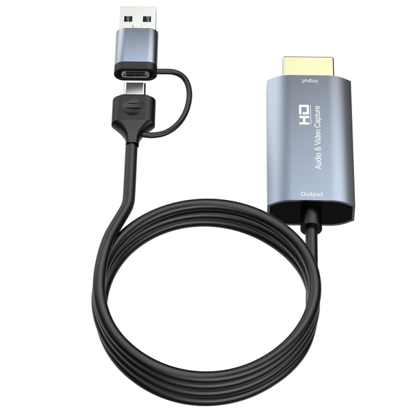 Cap HDMI Video Capture ra cổng USB3.0/Type-C dài 1.8M Model Z36B ghi hình nhanh chóng tiện lợi