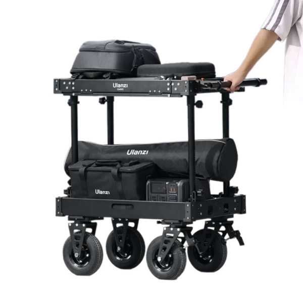 Xe đẩy lưu trữ thiết bị 2 tầng setup phụ kiện studio chuyên dụng Ulanzi CAR01 tải trọng 250kg chính hãng