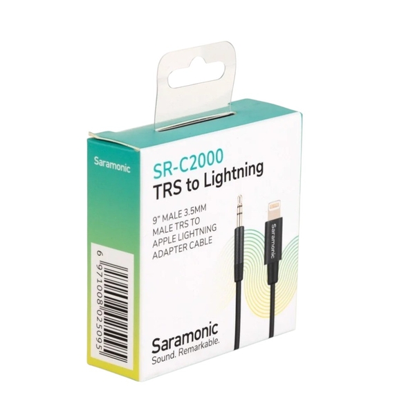 Cáp chuyển đổi Saramonic 3.5mm (Male) TRS To Lightning SR-C2000