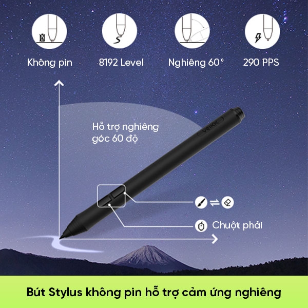 Bảng vẽ điện tử cảm ứng Veikk A15 Pro chính hãng - 12 phím custom cùng vòng xoay Dial