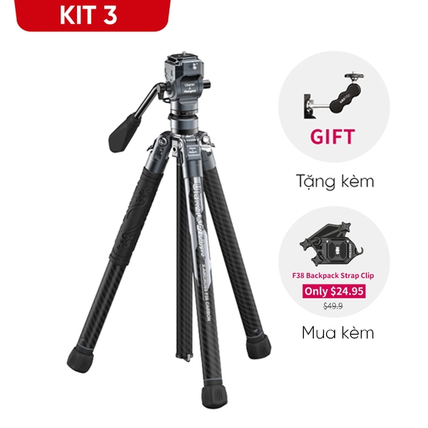 Ulanzi F38 Quick Release Video Travel Tripod 3318 cao cấp chính hãng