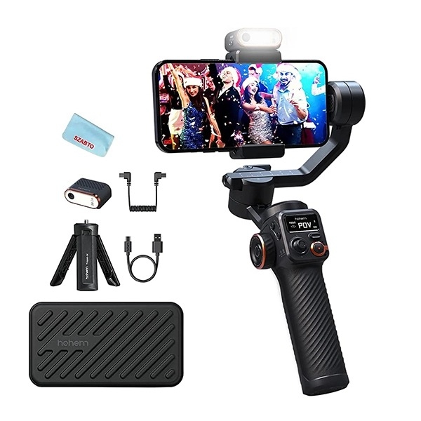 Gimbal chống rung cho điện thoại smartphone Hohem iSteady M6 FullKit có đèn - Với AI từ tính thông minh chính hãng